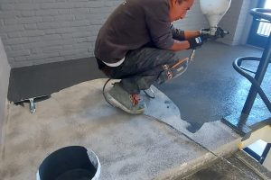 Flakestrap, Betontrap gesloten, Lei Tin